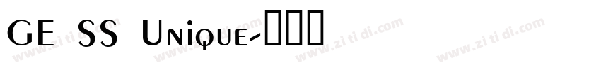 GE SS Unique字体转换